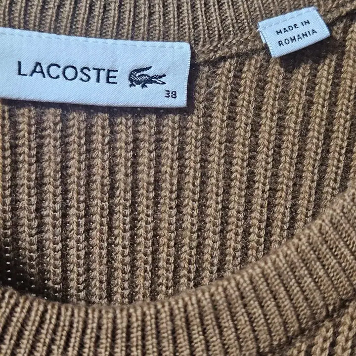[BUNJANG] Lacoste Ribbed Knit Long Dress / 라코스테 골지니트 롱원피스