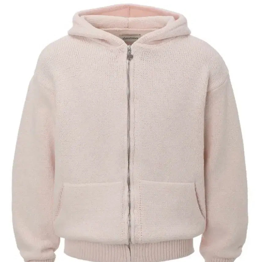 [BUNJANG] 3 Times Henry Zip Up Hoodie (Pink) / 쓰리타임즈 헨리 후드 집업 Henry zip up hoodie 핑크