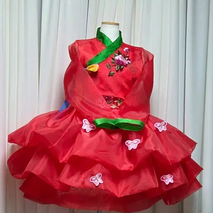 [BUNJANG] Fusion Hanbok Double Layered Kang Kang Skirt / 고고장구. 난타북. 퓨젼한복.   2겹 캉캉이. 허리 황진이말기   신상