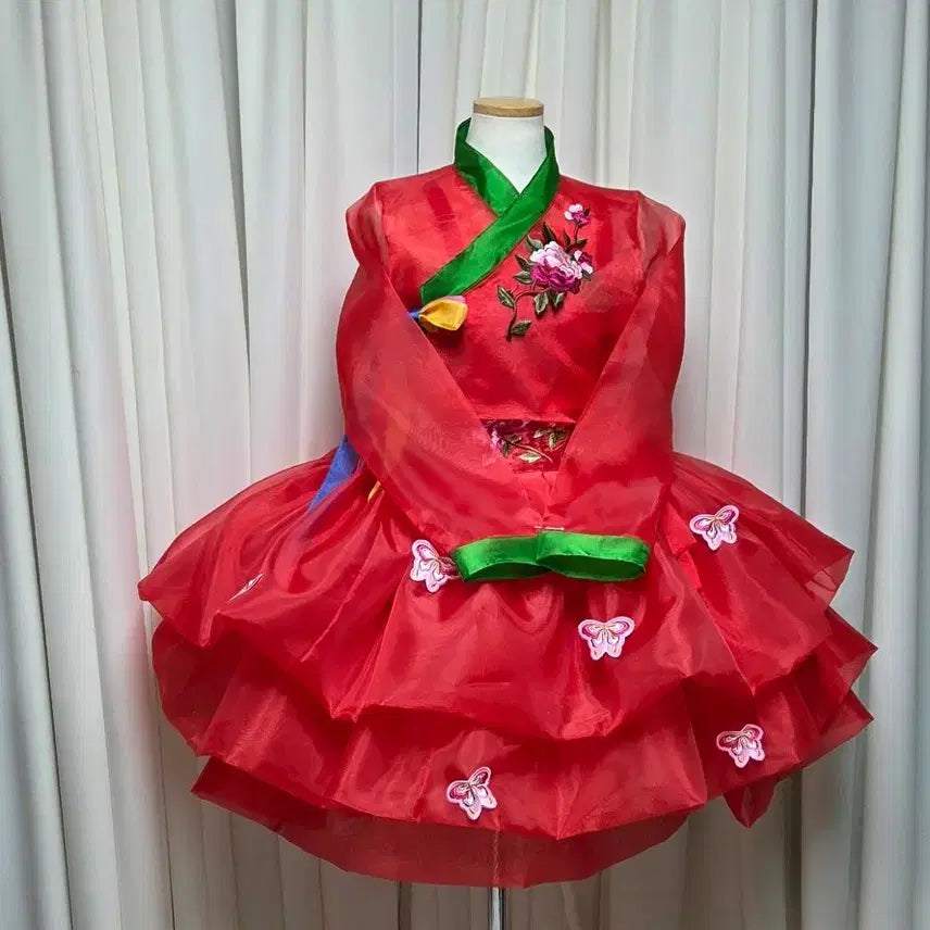 [BUNJANG] Fusion Hanbok Double Layered Kang Kang Skirt / 고고장구. 난타북. 퓨젼한복.   2겹 캉캉이. 허리 황진이말기   신상