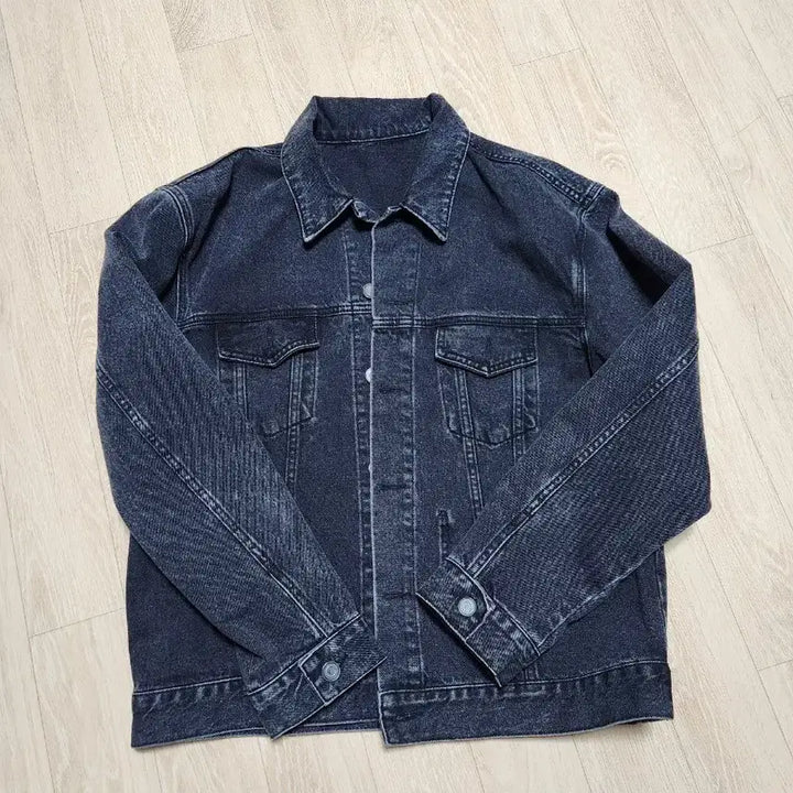 [BUNJANG] Branded Denim Jacket (XL) / [브랜디드] 데님 자켓 블랙 인디고 (XL)
