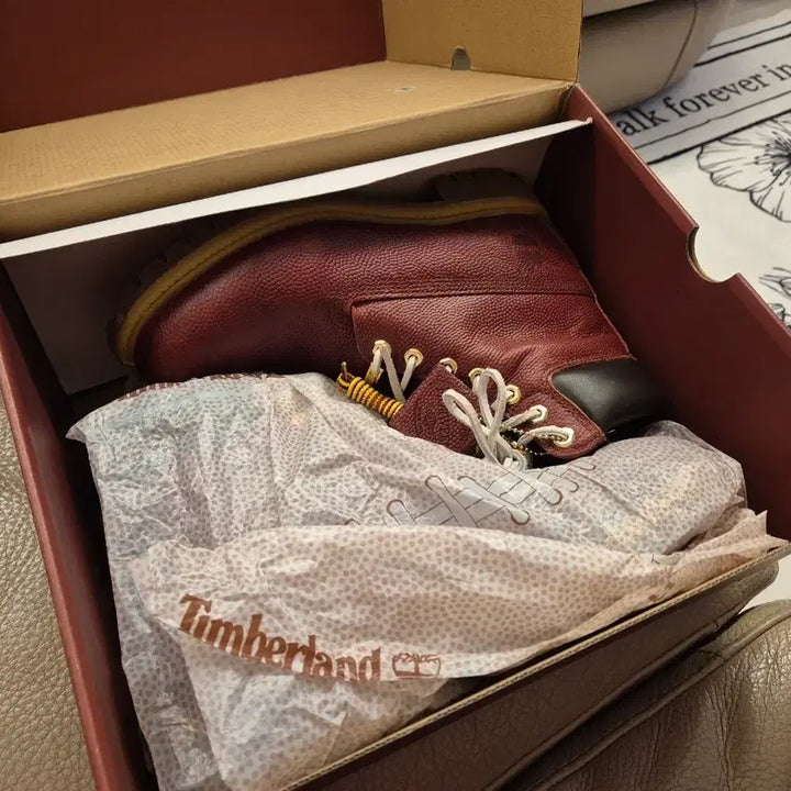 [BUNJANG] Timberland Horween Leather NFL Edition Burgundy Boots sz9 / 팀버랜드 부츠  호윈 레더 NFL 에디션 버건디 sz9