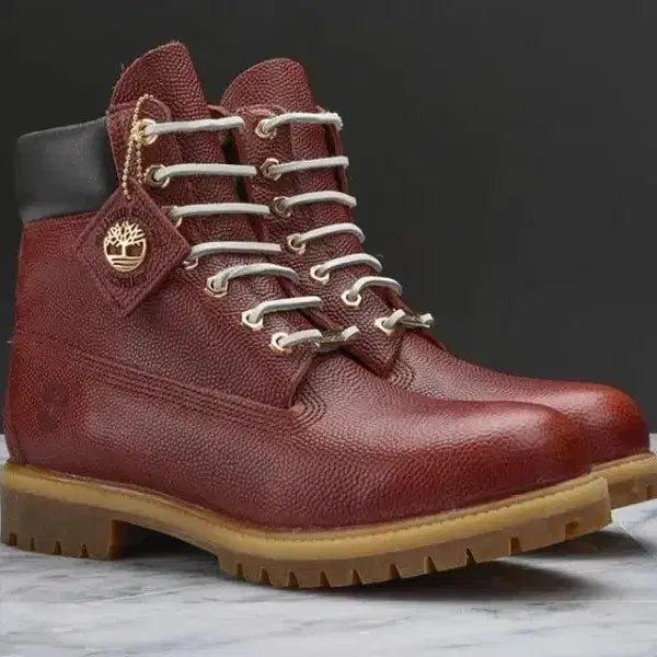 [BUNJANG] Timberland Horween Leather NFL Edition Burgundy Boots sz9 / 팀버랜드 부츠  호윈 레더 NFL 에디션 버건디 sz9