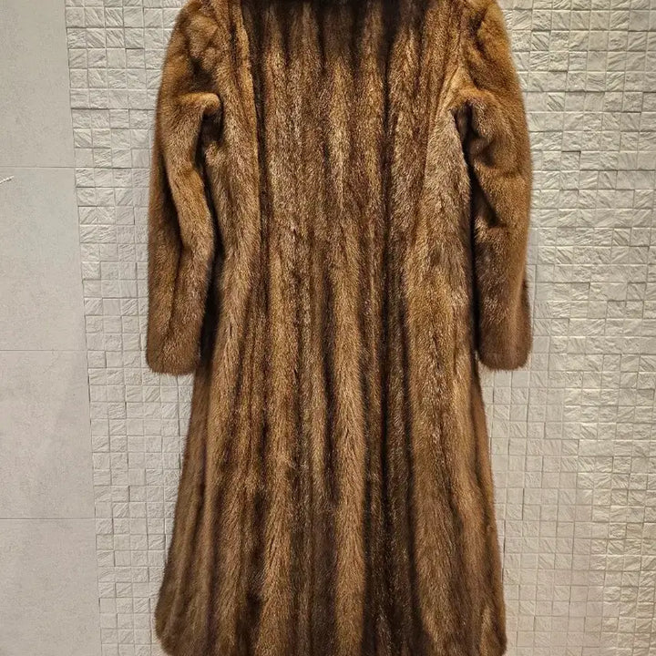 [BUNJANG] Pastel Mink Long Coat / 파스텔 롱밍크코트