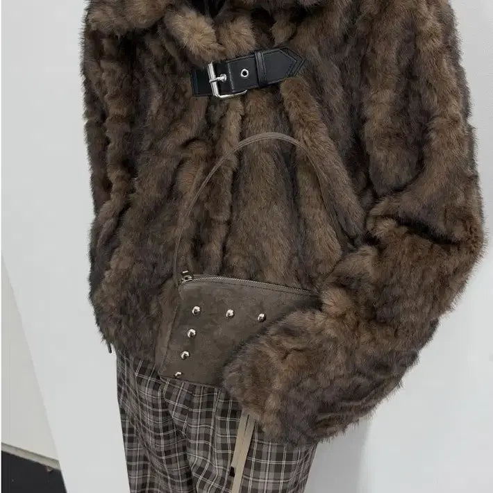 [BUNJANG] Yunse Fur Jacket Brown / 윤세 Yunse Fur jacket 브라운