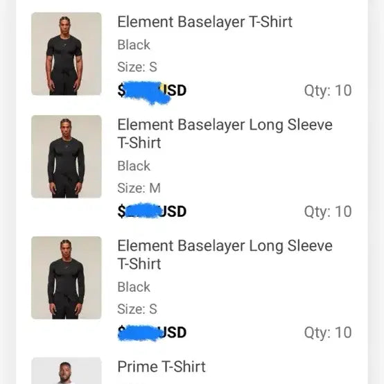 [BUNJANG] Gymshark Element Black Short Sleeve T-shirt / [s]짐샤크 엘리멘트 블랙 반팔 새상품