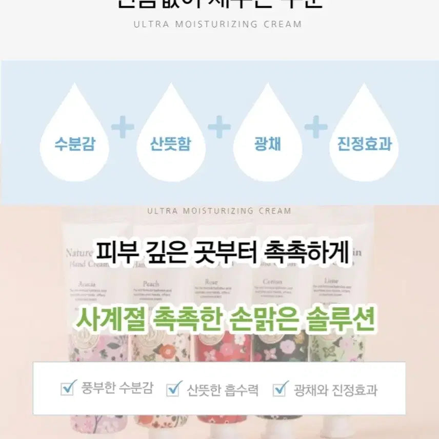 [BUNJANG] Hand Cream 1+1 Set / [핸드 크림] 고보습 수분장착 향기로운 매끈피부로 선물용 최고 1+1행사