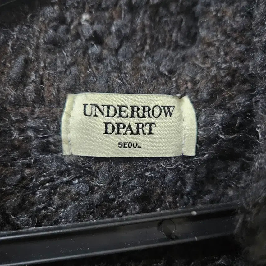 [BUNJANG] Underlow Boucle Knit Cardigan (Dark Navy) / 새상품) 언더로우 부클 랩 니트 카라 가디건 (다크네이비)