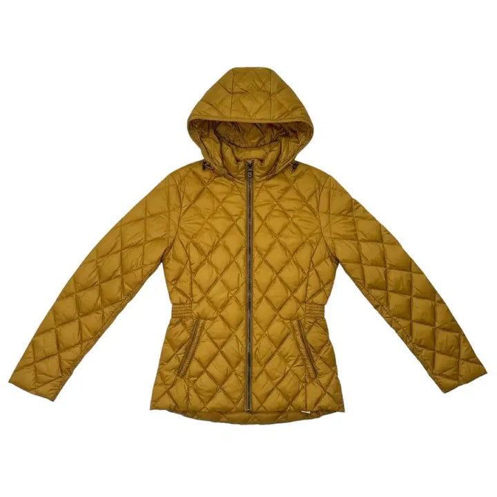 [BUNJANG] Per Una Diamond Quilted Hooded Down Jacket / [8/55~66] Per Una 퍼유나 다이아몬드 퀼팅 후드 패딩 머스타