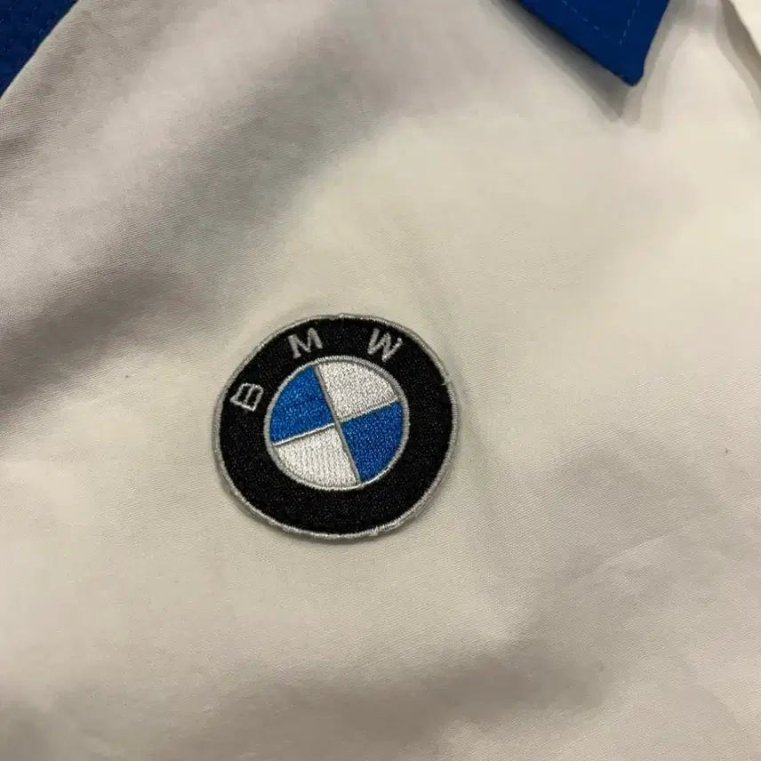 [BUNJANG] BMW 2014 Raglan Short Sleeve Shirt Blue White / [L] BMW 비엠더블유 2014 나그랑 반팔 셔츠 블루 화이트