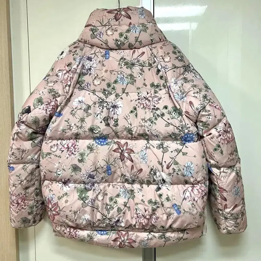 [BUNJANG] Thursday Island Floral Padded Duck Down Jacket Pink / 써스데이아일랜드 플라워 꽃무늬 패딩 오리털 점퍼 자켓 숏패딩 핑크