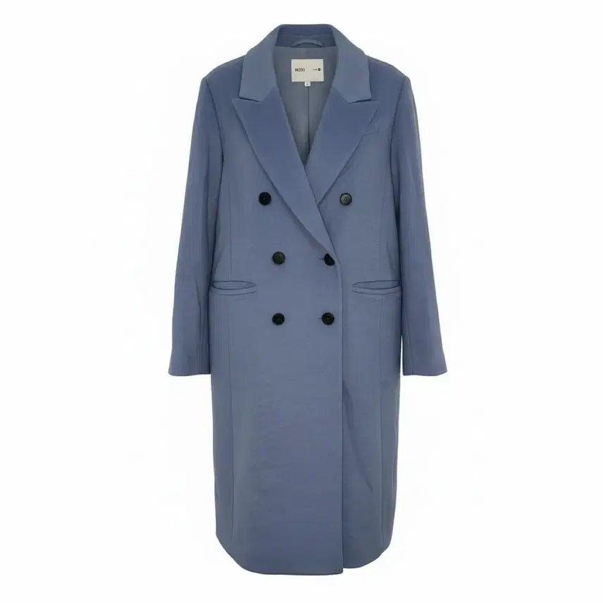 [BUNJANG] Mixxo Double Breasted Long Coat Light Blue / [L/66~77] 믹쏘 더블브레스티드 롱 코트 라이트 블루