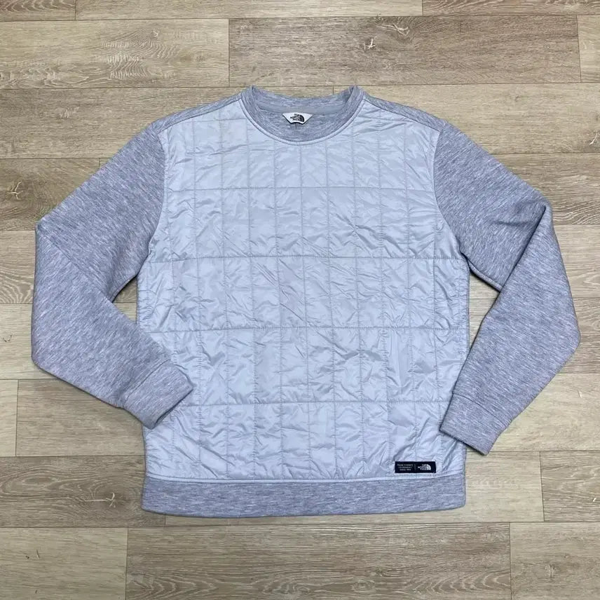 [BUNJANG] The North Face Quilted Padded Sweatshirt Gray / 노스페이스 퀼팅 패딩 맨투맨 그레이 교신