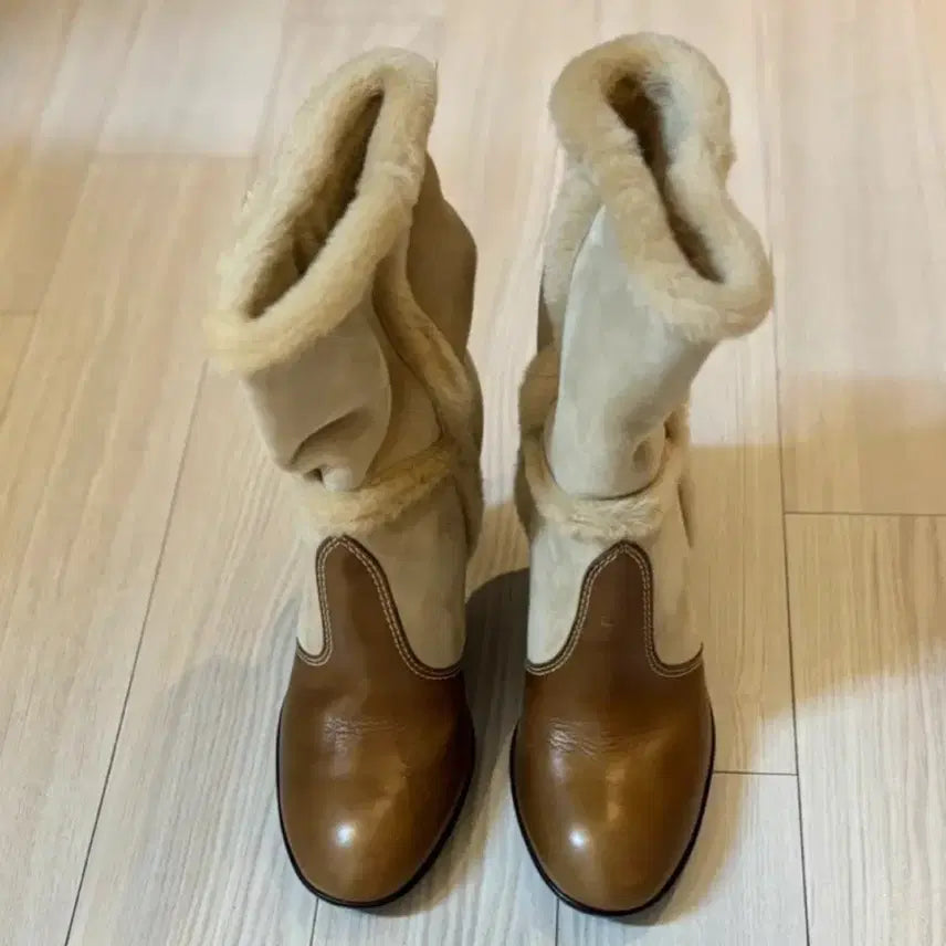 [BUNJANG] Hogan 225cm Faux Fur Boots / HOGAN (원가 41만원) 호간 퍼 부츠 225cm