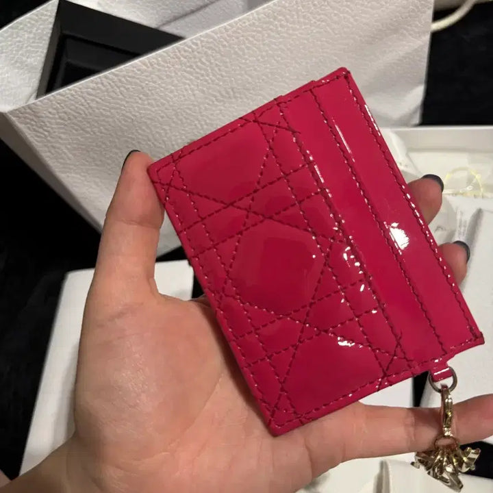 [BUNJANG] Dior Lady Dior Pink Cardholder / 디올 레이디 디올 핑크 카드지갑