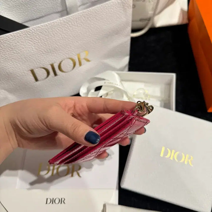 [BUNJANG] Dior Lady Dior Pink Cardholder / 디올 레이디 디올 핑크 카드지갑