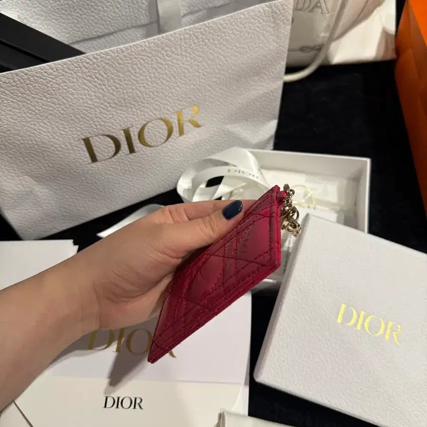 [BUNJANG] Dior Lady Dior Pink Cardholder / 디올 레이디 디올 핑크 카드지갑
