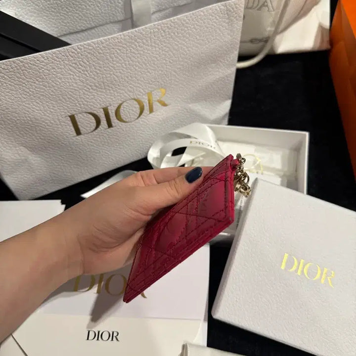 [BUNJANG] Dior Lady Dior Pink Cardholder / 디올 레이디 디올 핑크 카드지갑