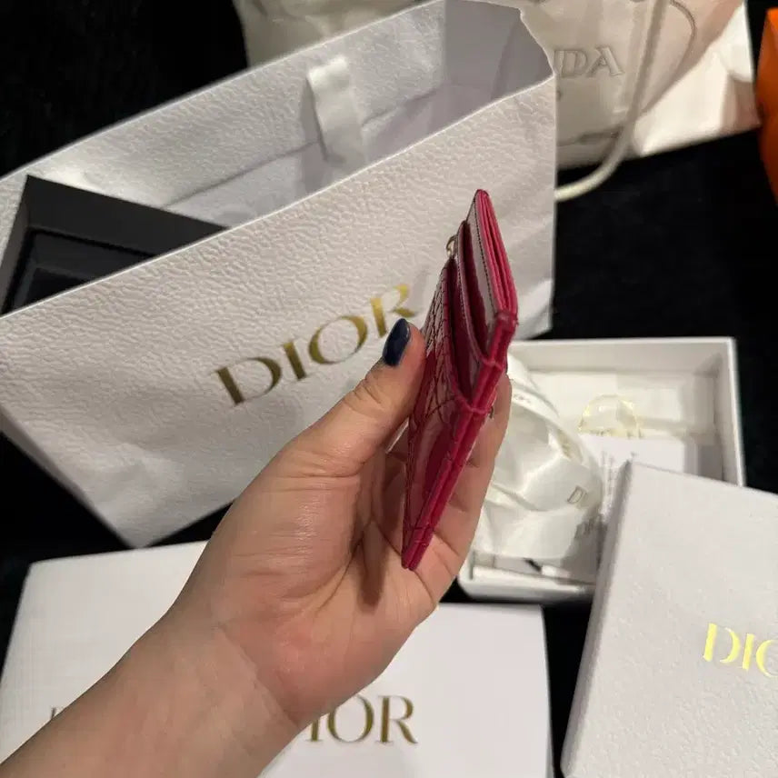 [BUNJANG] Dior Lady Dior Pink Cardholder / 디올 레이디 디올 핑크 카드지갑