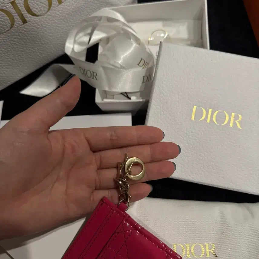 [BUNJANG] Dior Lady Dior Pink Cardholder / 디올 레이디 디올 핑크 카드지갑