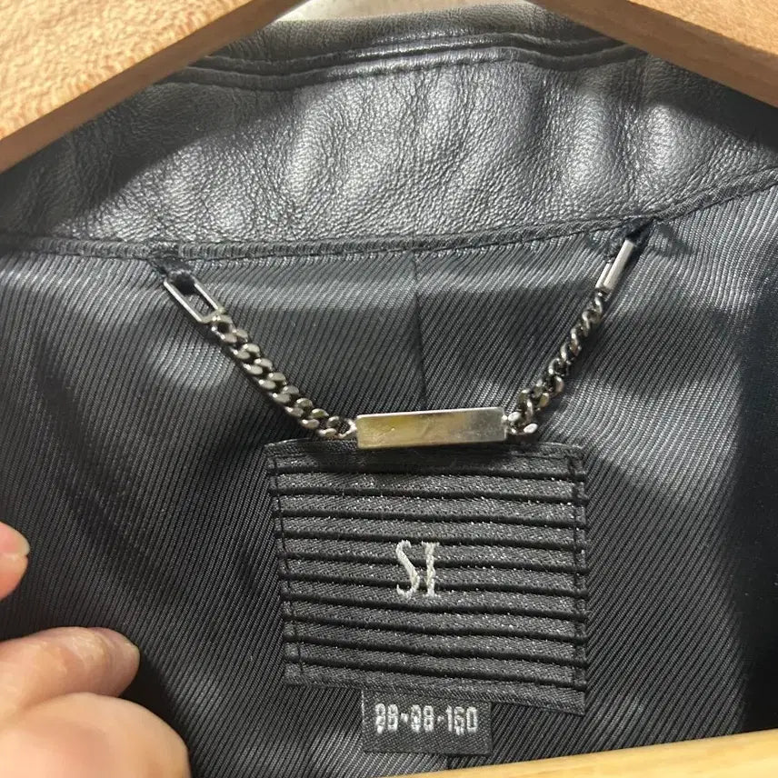 [BUNJANG] SI Black Leather Jacket S / SI 양가죽 블랙 자켓 S