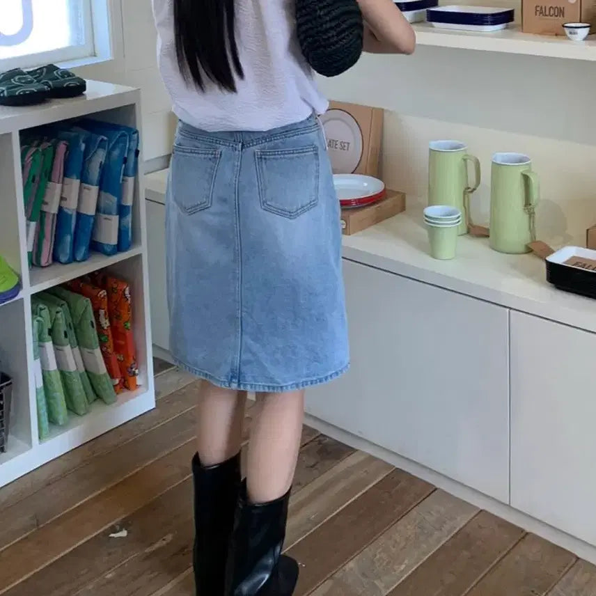 [BUNJANG] Bymood Denim Skirt / Bymood 바이무드 here 청치마 vintage denim skirt