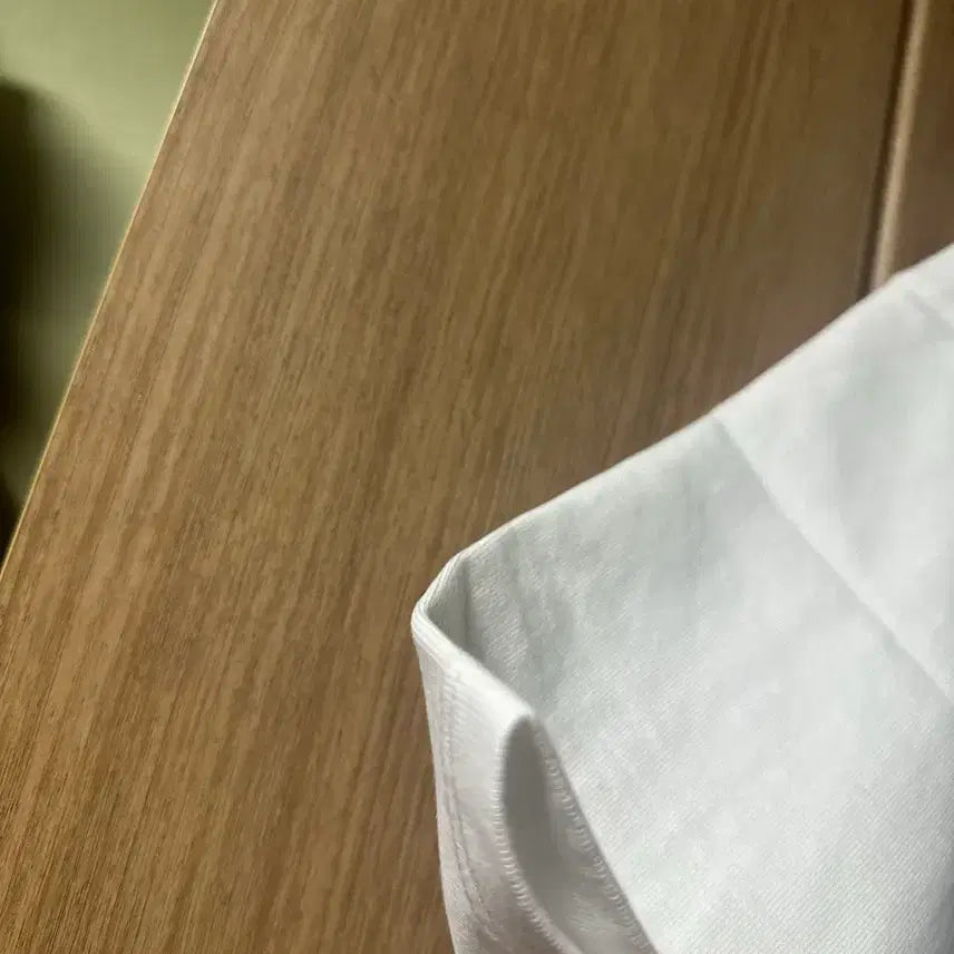 [BUNJANG] Basic White Layered Short Sleeve T-shirt / 흰색 이너 레이어드 반팔티셔츠 L 새상품