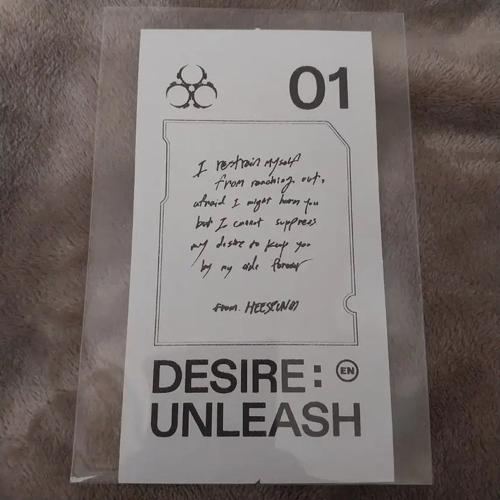 [BUNJANG] ENHYPEN Heeseung Desire Unleash Handwritten Note / 엔하이픈 희승 용산 팝업 desire unleash 공식 손글씨 뽑기