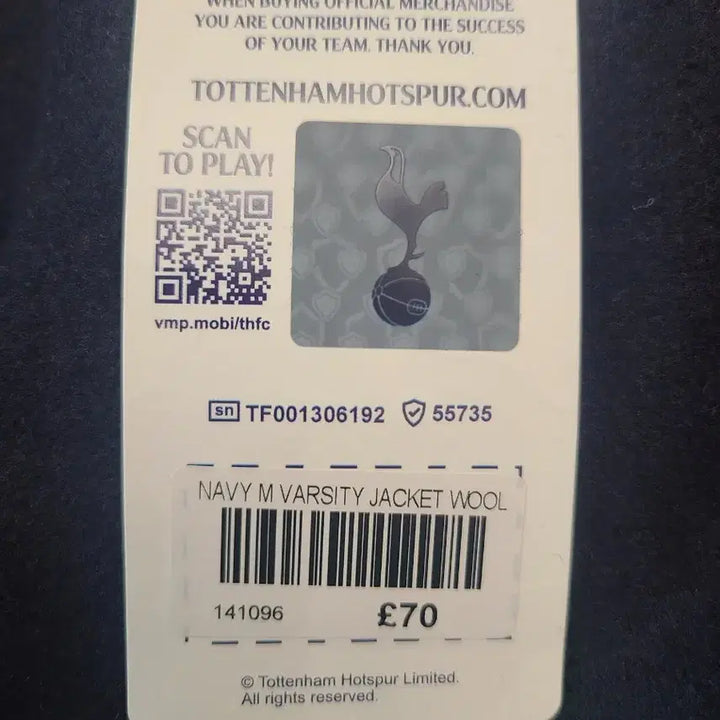 [BUNJANG] Tottenham Hotspur Stadium Jacket Men's / 토트넘 핫스퍼 스타디움 자켓 남성