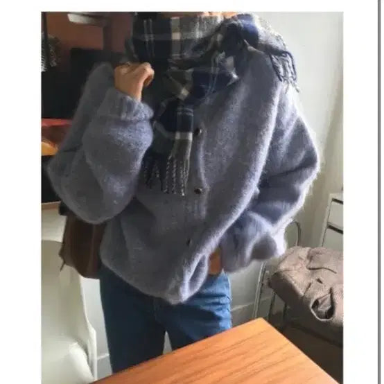 [BUNJANG] Ciène Wool Check Muffler / 시엔느 울 체크 머플러