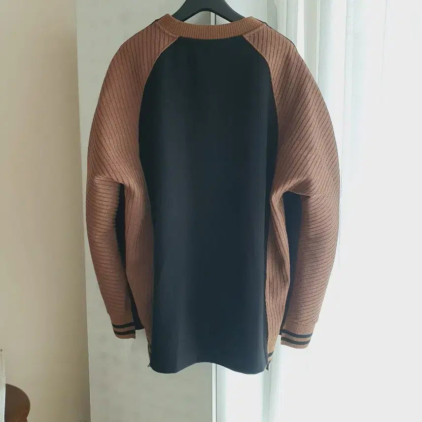 [BUNJANG] System Homme Knit Panel Sweatshirt / 시스템옴므 니트배색 맨투맨