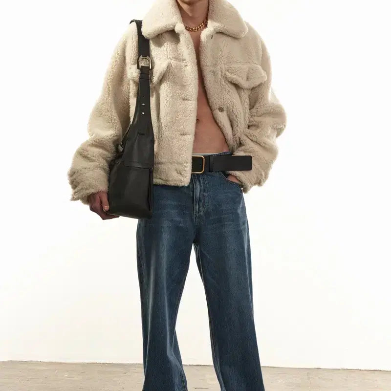 [BUNJANG] System Homme 23FW Wool Blend Fur Jacket / 시스템옴므 23fw 파리컬렉션 울 블렌드 퍼 자켓