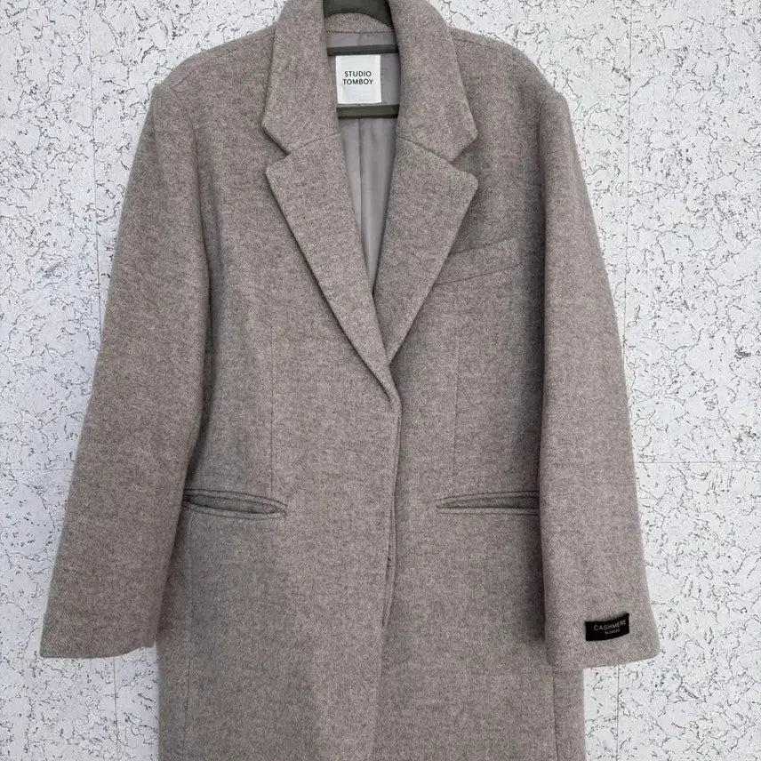 [BUNJANG] Studio Tomboy Herringbone Oversized Half Coat / 스튜디오 톰보이 헤링본 오버 자켓 (하프코트)