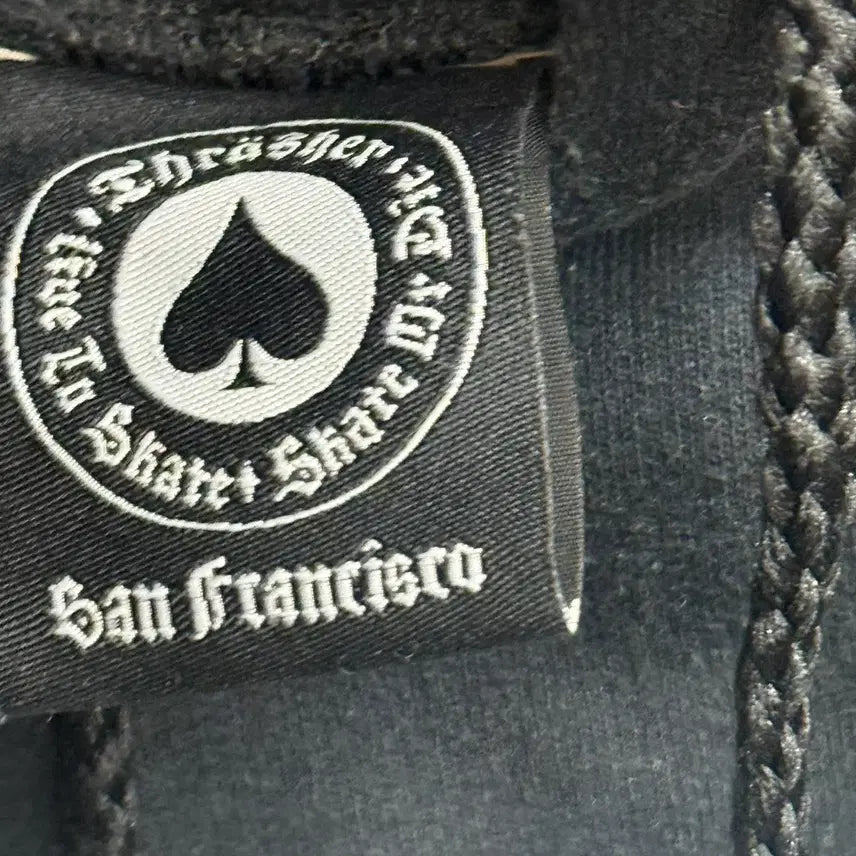 [BUNJANG] Thrasher Logo Black Hoodie L / 쓰레셔 로고 블랙 후드티 L