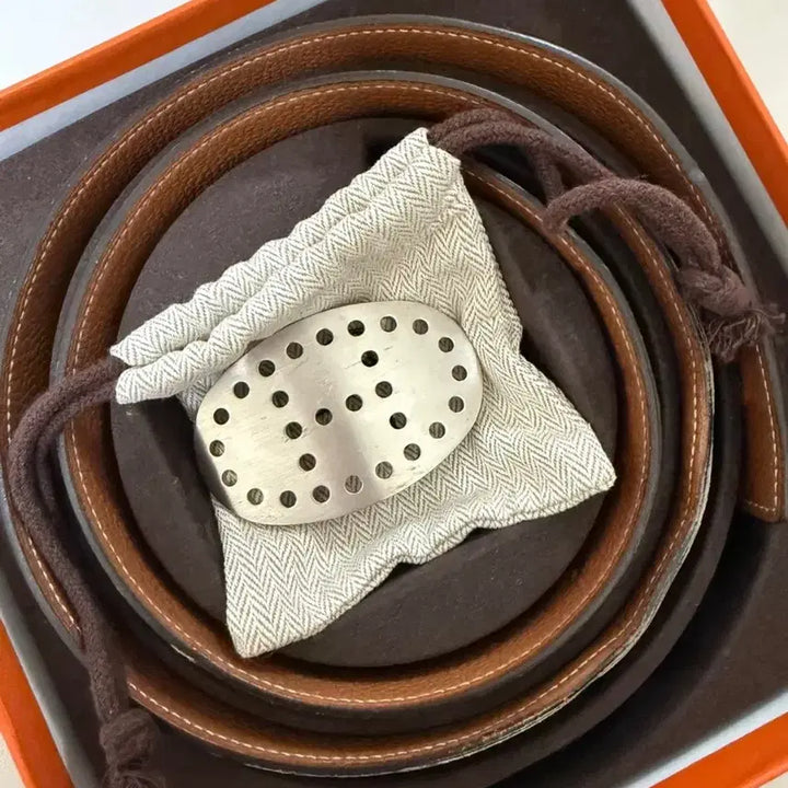 [BUNJANG] Hermès H Buckle Leather Belt / 에르메스 H 버클 가죽 벨트 블랙