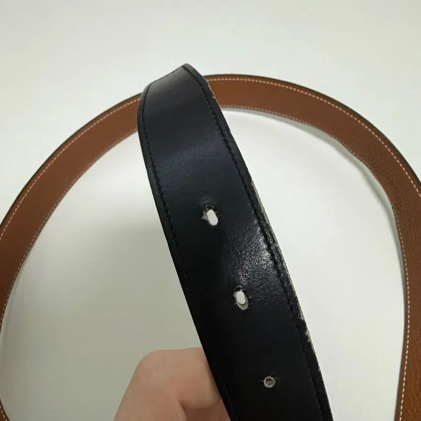 [BUNJANG] Hermès H Buckle Leather Belt / 에르메스 H 버클 가죽 벨트 블랙