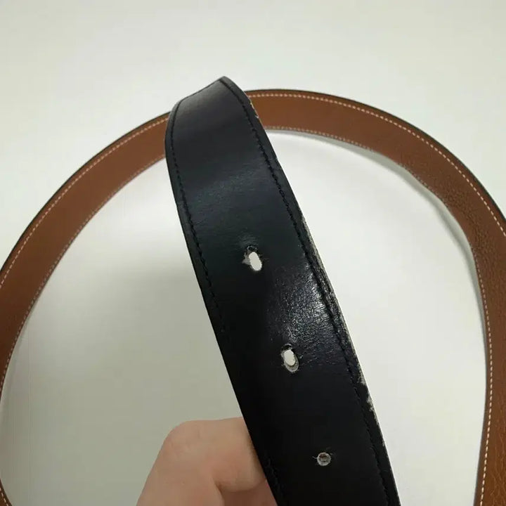 [BUNJANG] Hermès H Buckle Leather Belt / 에르메스 H 버클 가죽 벨트 블랙