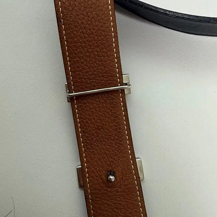 [BUNJANG] Hermès H Buckle Leather Belt / 에르메스 H 버클 가죽 벨트 블랙