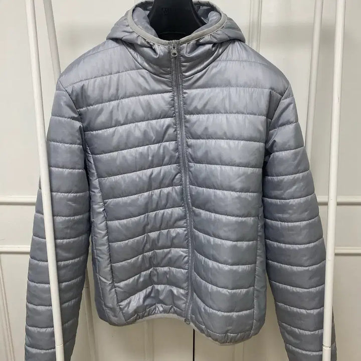 [BUNJANG] Hooded Padded Jacket / 경량 패딩 후드 그레이 회색 후디 자켓 점퍼