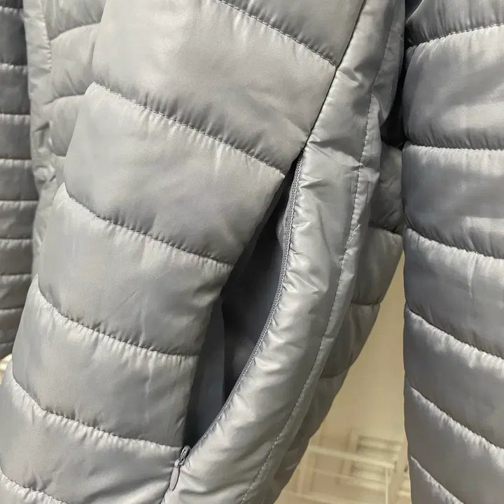 [BUNJANG] Hooded Padded Jacket / 경량 패딩 후드 그레이 회색 후디 자켓 점퍼