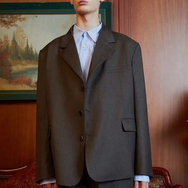 [BUNJANG] STU Stripe Shirt M Size / STU 스트라이프 셔츠 M사이즈