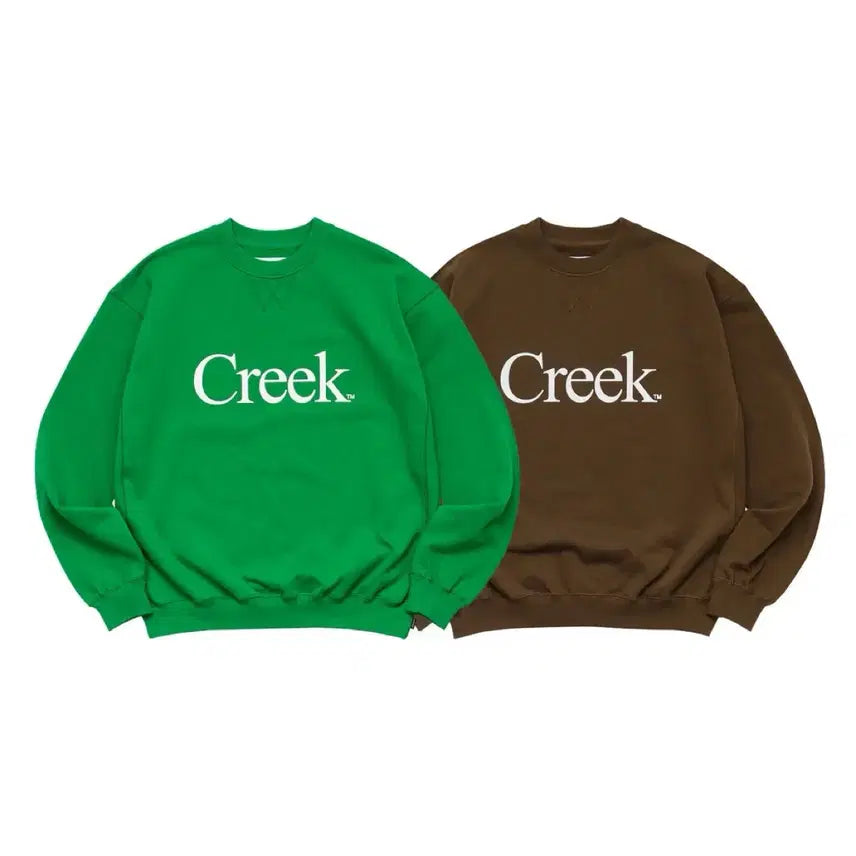 [BUNJANG] Creek Whimsy Collaboration Limited Edition Sweatshirt (Green) / [L] Creek X Whimsy 콜라보 한정판 맨투맨 그린 새상품