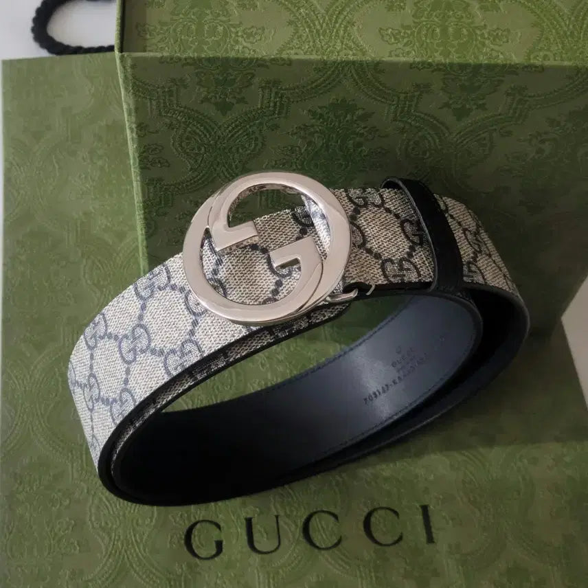 [BUNJANG] Gucci 703147 Belt / [새상품]구찌 벨트 네이비 703147