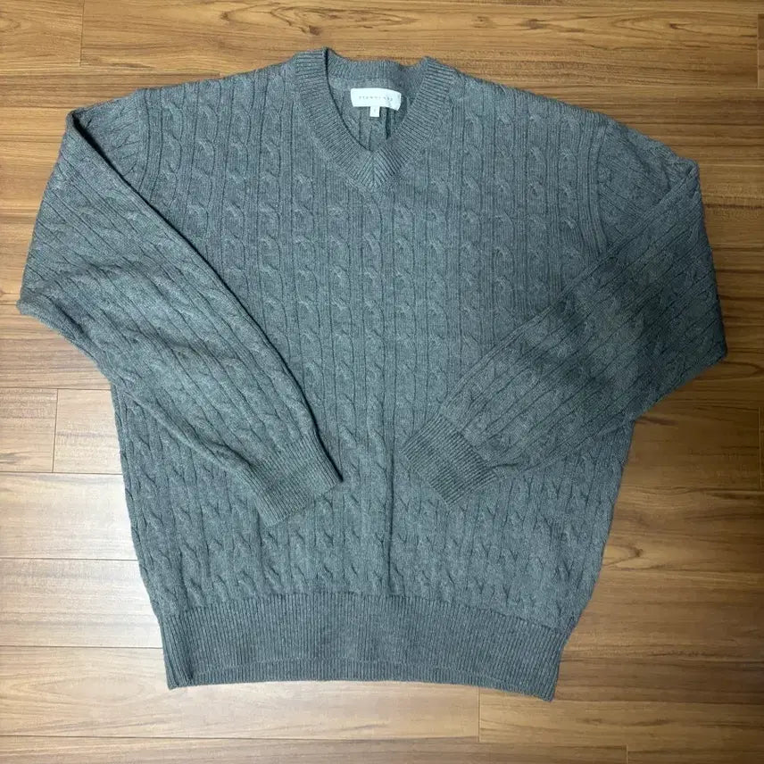 [BUNJANG] Brown Yard Cable Knit Sweater Size 4 / 브라운야드 꽈배기니트 4사이즈