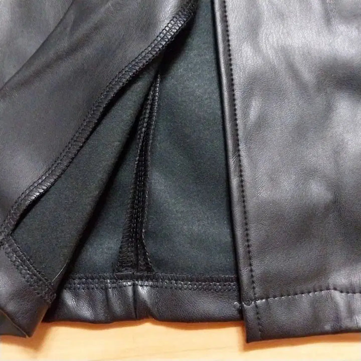 [BUNJANG] Lirico Black Leather Skirt / 리리코 블랙 레더 스커트