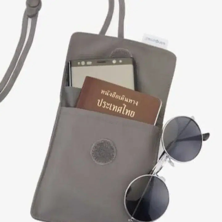 [BUNJANG] Samsonite RFID Neck Pouch Eclipse Grey / [새상품.정가37000] 샘소나이트 RFID 넥 지갑 파우치 크로스백