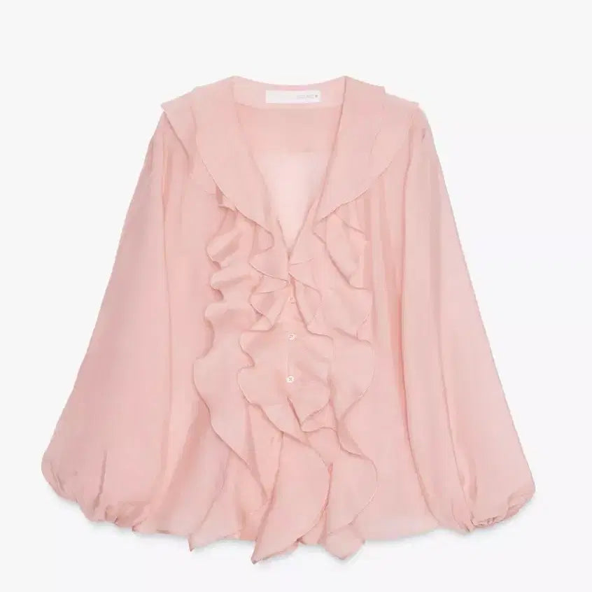 [BUNJANG] ZARA ZW Collection Frill Shirt / 자라 프릴 셔츠 ZW 컬렉션