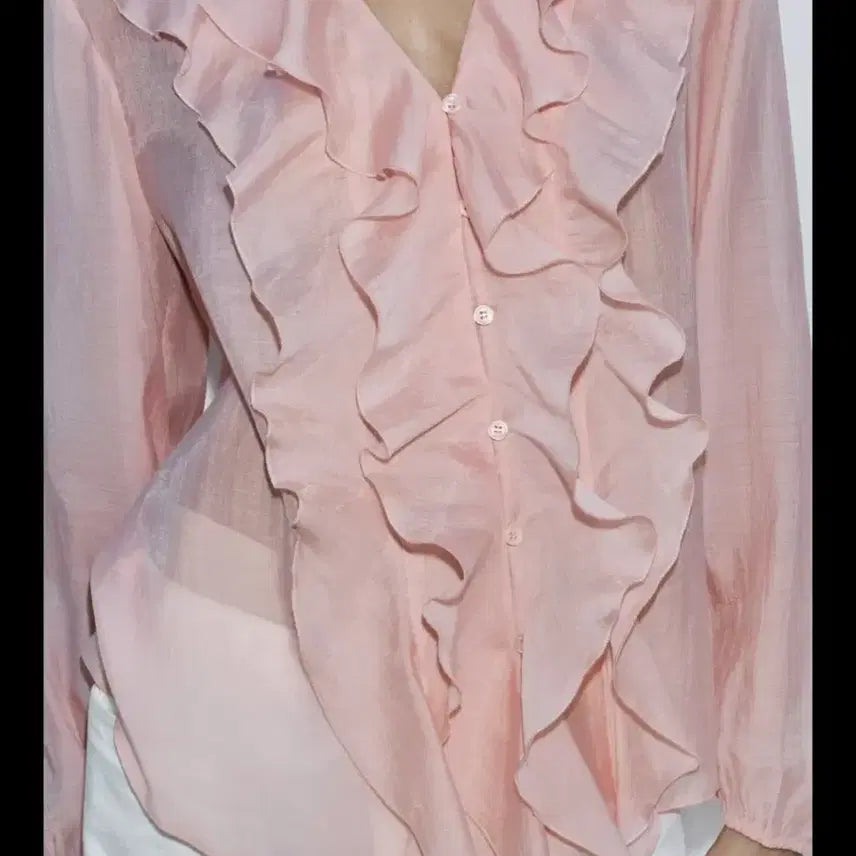 [BUNJANG] ZARA ZW Collection Frill Shirt / 자라 프릴 셔츠 ZW 컬렉션
