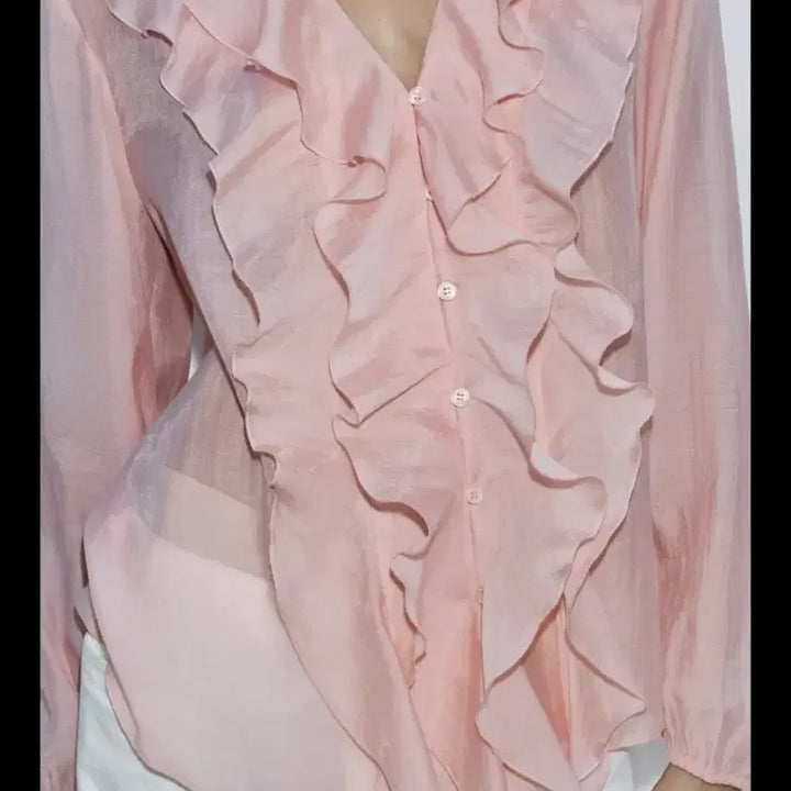 [BUNJANG] ZARA ZW Collection Frill Shirt / 자라 프릴 셔츠 ZW 컬렉션
