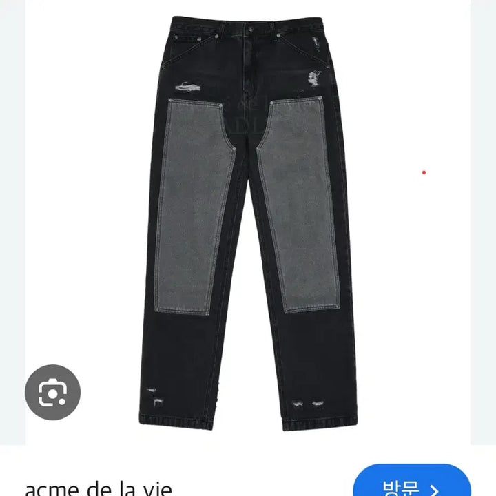 [BUNJANG] Acme De La Vie ADLV Patch Black Denim Jeans / 아크메드라비 아딜리 ADLV 패치 블랙 데님2
